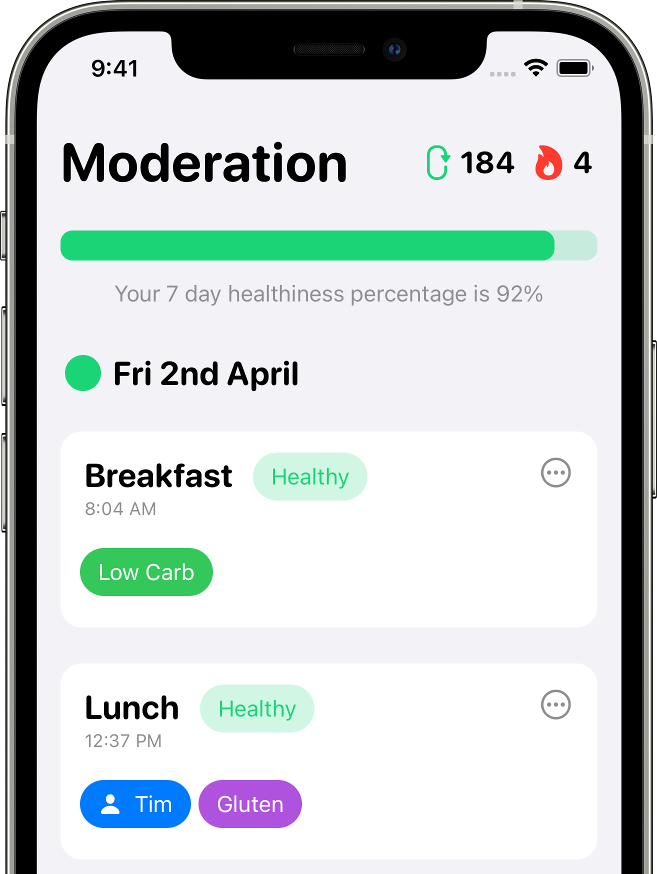 Food diary app